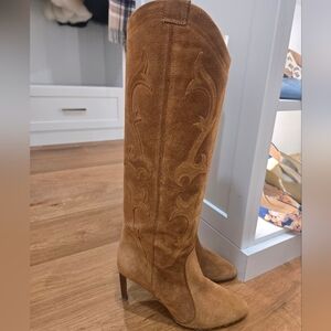 ba&sh Suede Brown Heeled Boots